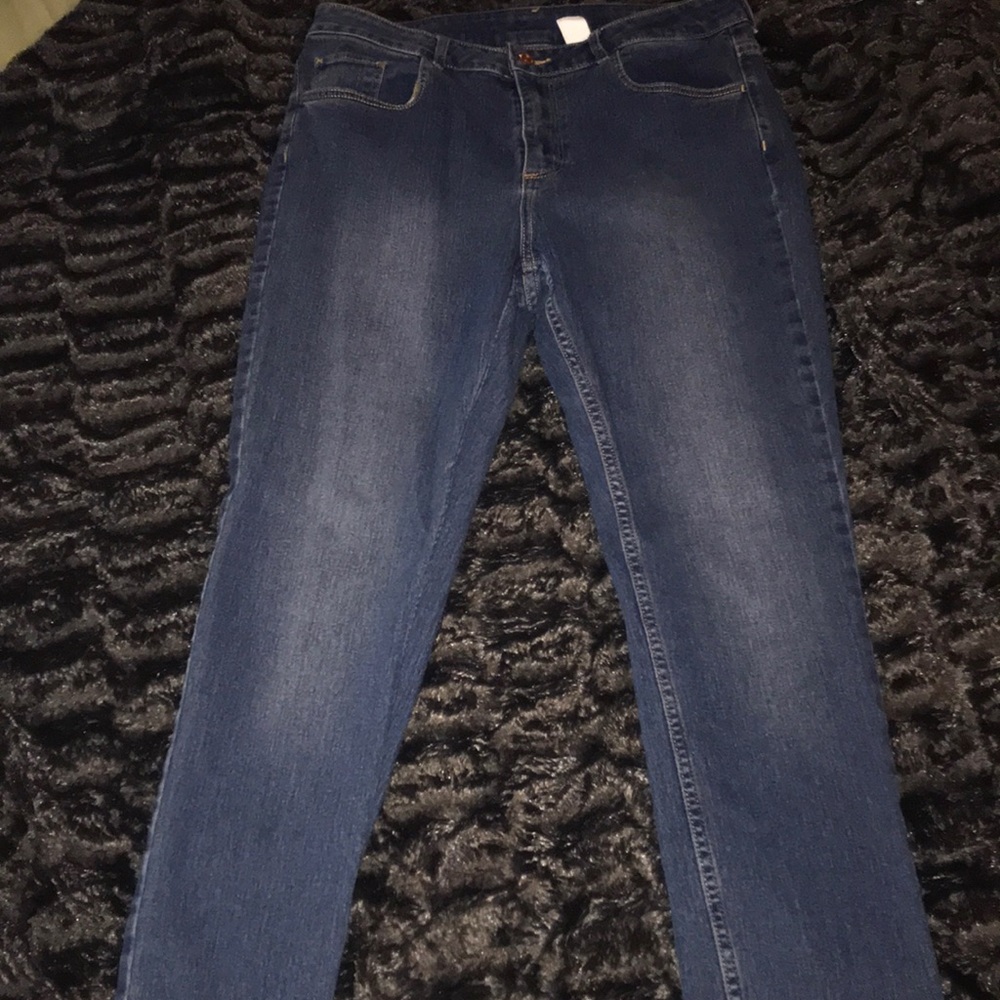 Dark wash high rise h&m skinny jeans